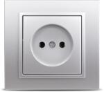 Elbi Priza fara contact de protectie 16A gri metalizat Zena (EL0011948)