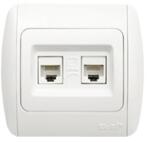Elbi priza date dubla 2xrj45 cat6e utp alba zirve (EL0017073)