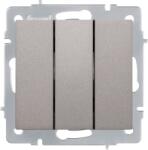 LEZARD intrerupator triplu 10a gri deschis vesna (EL0090514)