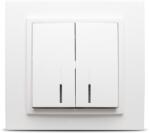 Elbi Comutator dublu cu LED alb Zena 10A (EL0011925)