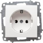 Elbi Priza Schuko cu impamantare 16A, alba, Zena (EL0014854)
