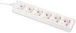 Inlet Prelungitor 5m 6 prize alb cu impamantare (EL0074702)