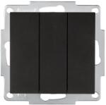 LEZARD Intrerupator triplu 10A negru Vesna (EL0090478)