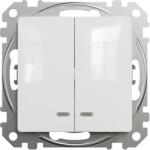 Schneider Electric Intrerupator dublu 10AX alb Sedna Design Elements (EL0075621)