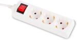 Inlet Prelungitor 5m 3 prize cu intrerupator alb (EL0074699)