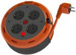 Bylion Prelungitor retractabil 5 m 4 prize cu impamantare 3x1 mm2 (EL0084603)