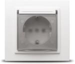 Elbi Priza Schuko cu capac 16A alba Zena (EL0011934)