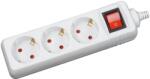 Inlet prelungitor 1 5m 3 prize cu intrerupator alb (EL0074687)