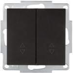 LEZARD Intrerupator dublu cap scara 10A negru Vesna (EL0090477)