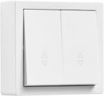 LEZARD Comutator cap scara dublu aplicat 10A alb Leto (EL0090057)