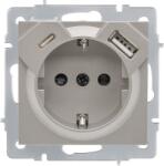LEZARD Priza USB si Type C gri deschis Vesna (EL0090525)