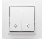 Elbi Intrerupator dublu cap scara 10A alb mat Zena (EL0072960)