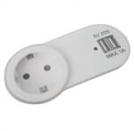 Total Green adaptor incarcare 2 porturi usb 1000ma alb (EL0028787)