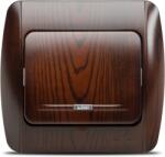 Elbi Intrerupator simplu cu led 10A nuc inchis Zirve (EL0000140)