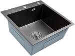 BÖHM HOME Chiuveta bucatarie BÖHM BH5050BA, inox alimentar SUS304, 500 x 500 x 220 mm, finisaj Negru, sifon inclus (18432) Chiuveta