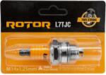 ROTOR Bujie de aprindere pentru motoare in doi timpi ROTOR L7TJC, 3 electrozi, filet M14 × 1, 25 mm, bax 10 bucati (18548)