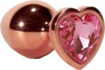 X-Men Secret Shine Metal Butt Plug Rose Gold Heart S - sexyelephant