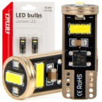 AMiO Set becuri auto T10 5W 3X2055 smd ALB , 12/24V CANBUS (AX_03720)