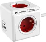 CubeNest PowerCube Extended USB A+C PD 20 W 1, 5 m roșu (3516)
