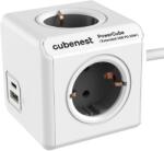 CubeNest PowerCube Extended USB A+C PD 20 W 1, 5 m gri (3517)