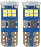 AMiO Set 2Becuri LED T10 CANBUS 18SMD UltraBright 2016 T10e W5W Alb 12V 24V AMIO-01292 (AX_01292)