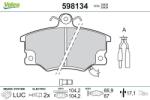 VALEO set placute frana, frana disc VALEO 598134 (598134)