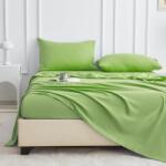 Kotonia Home Cearceaf de pat Kotonia Home, 100% bumbac, Olandina color, 220x240 cm, verde (001366)