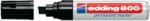 edding Marker permanent Edding 800, corp aluminiu, varf retezat, 4-12 mm, negru (ED8001) - forit