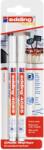 edding Marker Edding 4085, cu creta lichida, varf rotund 1-2 mm, alb, 2 bucati/blister (ED408549) - forit