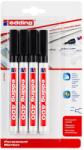 edding Marker permanent Edding 400, varf rotund 1 mm, negru, 4 bucati/blister (ED40041B) - forit