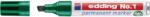 edding Marker permanent edding No. 1, corp din aluminiu reciclat, varf tesit, 1-5 mm, verde (ED14)