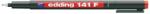 Edding Marker permanent Edding OHP 141F, corp plastic, varf rotund, 0.6 mm, rosu (ED1412)