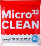 Bonus Törlőkendő, mikroszálas, univerzális, 10 db, 32x32 cm, BONUS "MicroCLEAN", kék (KHT1295) - webpapir