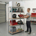 Smart Shelf Fém polc - Horganyzott, nagy teherbírás, 275 kg/polc - SF2 (max. 1375kg) - 180x90x45 kb (SF2)