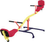 AIYAPLAY Balansoar pentru Copii Rotativ 360°, Capacitate 200kg, 2 Locuri cu Mânere Antiderapante, Scaune Capitonate, Spătar, Roți, 253x96x75 cm, 3-12 Ani | Aosom Romania (344-103V00MX) Leagan