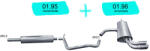 Edex Kipufogó szett - AUDI A3 Sportback 1.4 TFSI (2012-2020) (SET-ED-0195-0196)