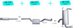 Edex Kipufogó rendszer - FORD KUGA 1.5 EcoBoost (2012-2019) (SET-ED-08719-08717-08718)
