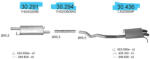 Edex Kipufogó szett - VW T5 Transporter 1.9 TDi LWB Platform (2003-2009) (SET-ED-30291-30294-30436)
