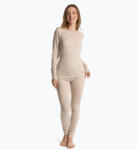 WOOLCANO Női WOOLCANO Merino 100% SET0543 thermo fehérnemű szett bézs