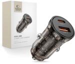 Tech-Protect CC01 2-portos autós töltő PD 30W/QC3.0 - fekete