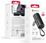 Forcell F-Energy Power Plug Powerbank 5000 mAh 20W USB-C PD Fekete