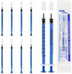 OFFCUP 1 ml Műanyag Fecskendő Kupakkal, 10 db-os Csomag, Tű Nélküli Folyadék Fecskendő Laboratóriumi és Öntözési Használatra