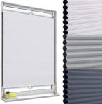 WOLTU Méhsejt Pliszé Roló Fúrás Nélkül, Sötétítő, Thermo, Dupla, Klemmfix, 80x120 cm, Fehér-Fehér, Nap-, Látás- és Hangvédelem Ablakra és Aj