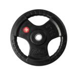 inSPORTline Gumírozott súlytárcsa inSPORTline Graton 25 kg 30 mm, praktikus fogantyúk az oldalain, hosszú élettartam, fokozott védelem a kopás ellen Súlytárcsa