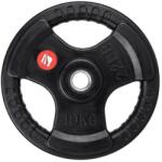 inSPORTline Gumírozott súlytárcsa inSPORTline Graton 10 kg 30 mm, praktikus fogantyúk az oldalain, hosszú élettartam, fokozott védelem a kopás ellen Súlytárcsa