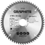 GRAPHITE lamă de ferăstrău, ferăstrău lat, 185 x 30 mm, 60 de dinți (57T221)