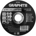 GRAPHITE disc de tăiere pentru metal, corindon cu orificiu adâncit 115x2x22, 2 42 A46-T-BF (57T118) Disc de taiere