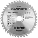 GRAPHITE lamă de ferăstrău circular cu dinți din metal dur, 210 x 30 mm, 40 de dinți (57T228)