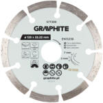 GRAPHITE disc de tăiere cu diamant, segmentat, 125 x 22, 2 mm, tăiere uscată și umedă (57T308) Disc de taiere