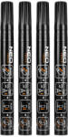 NEO TOOLS marker cu vârf gros, negru, rezistent, impermeabil, cu lac, din aluminiu, 4 buc (13850)